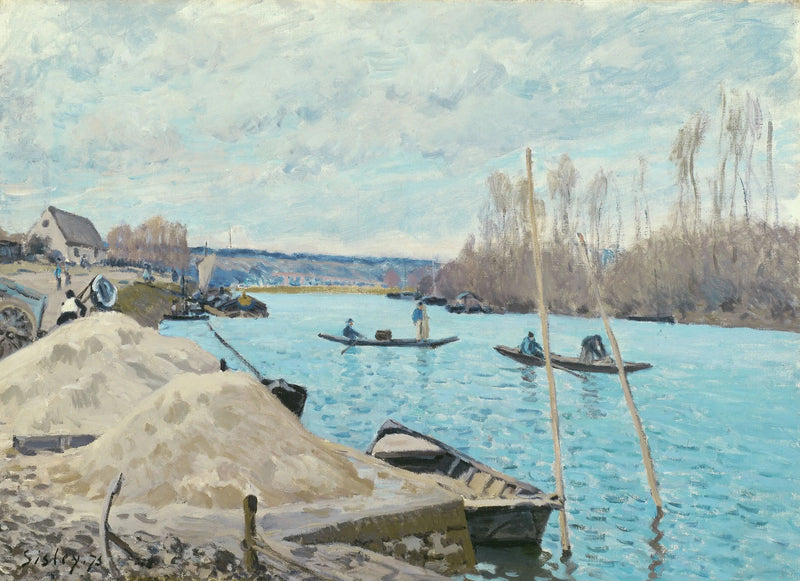Seine Port-Marlyssä, hiekka - Alfred Sisley
