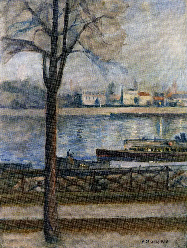 La Seine à Saint-Cloud - Edvard Munch image 1 reproduction artisanale de tableau