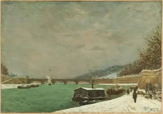 Seine Iéna-sillalla, Lumisateen aika. - Paul Gauguin