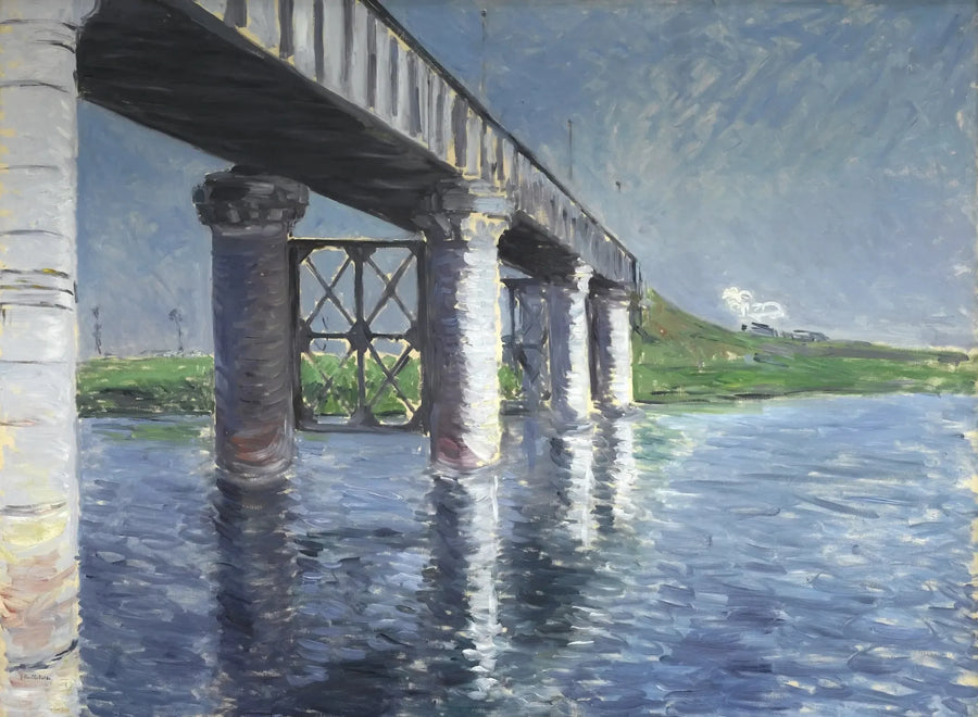 Seine ja Argenteuilin rautatiesilta - Gustave Caillebotte