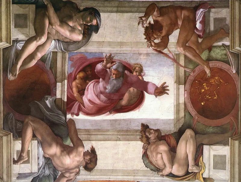 Maaperän ja vesien erottaminen - Michelangelo