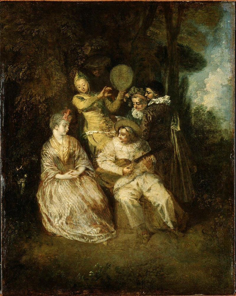 Italialainen serenadi - Antoine Watteau