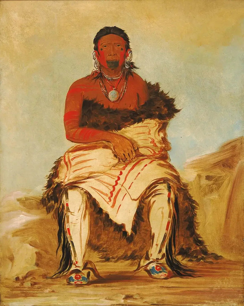 Lá-shah-le-stáw-hix, ihmisen johtaja, Pawnee-republikaani - George Catlin