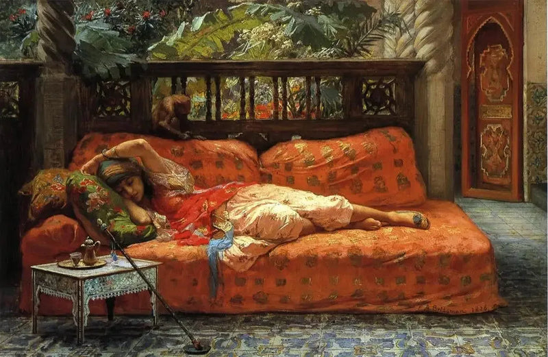 La Sieste (Iltapäivä unelmassa) - Frederick Arthur Bridgman