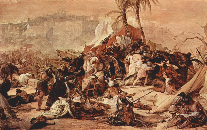 Ristiretkeläisten jano Jerusalemissa - Francesco Hayez