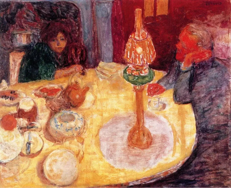 Illallinen lampun alla - Pierre Bonnard