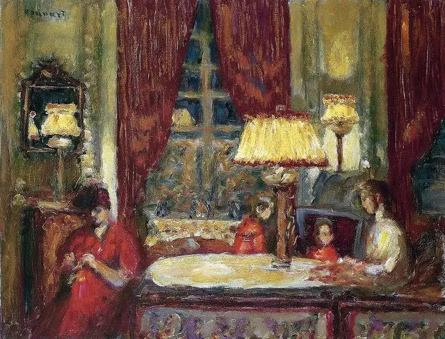 Illallinen lampujen alla - Pierre Bonnard