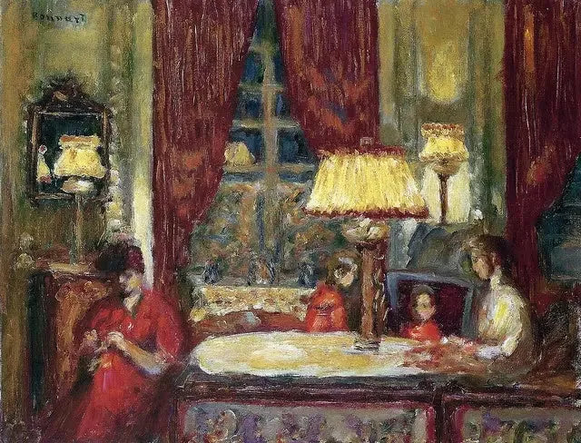 Illallinen lampujen alla - Pierre Bonnard