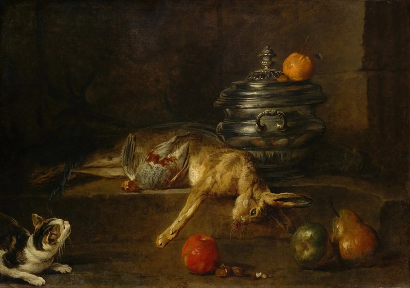 Hopeinen kulho - Jean Simeón Chardin