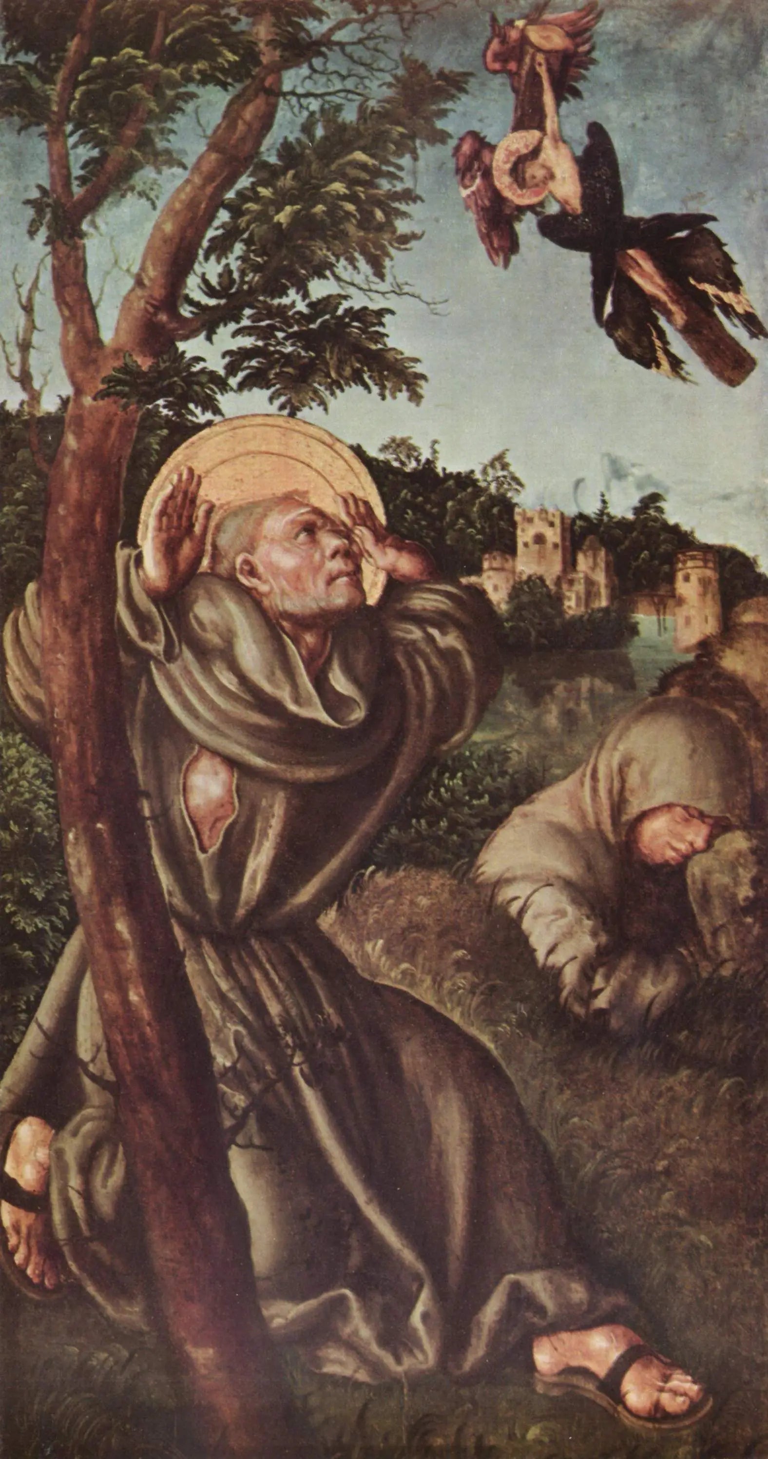 La stigmatisation de saint François - Lucas Cranach the Elder image 1 tableau peint à l’huile sur toile