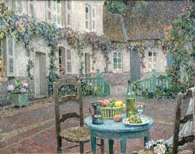 Sininen pöytä - Henri Le Sidaner
