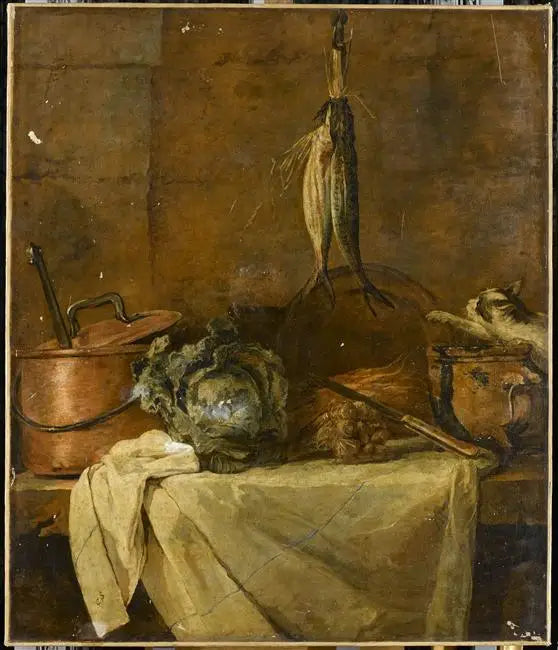 Keittiön pöytä - Jean Siméon Chardin