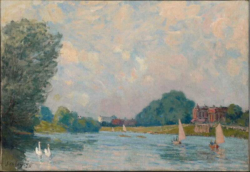 Thames Hampton Courtissa - Alfred Sisley