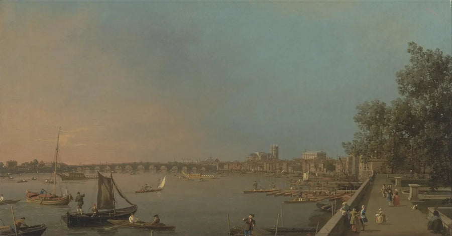 La Tamise terrassilta House, Westminsteriin päin - Canaletto