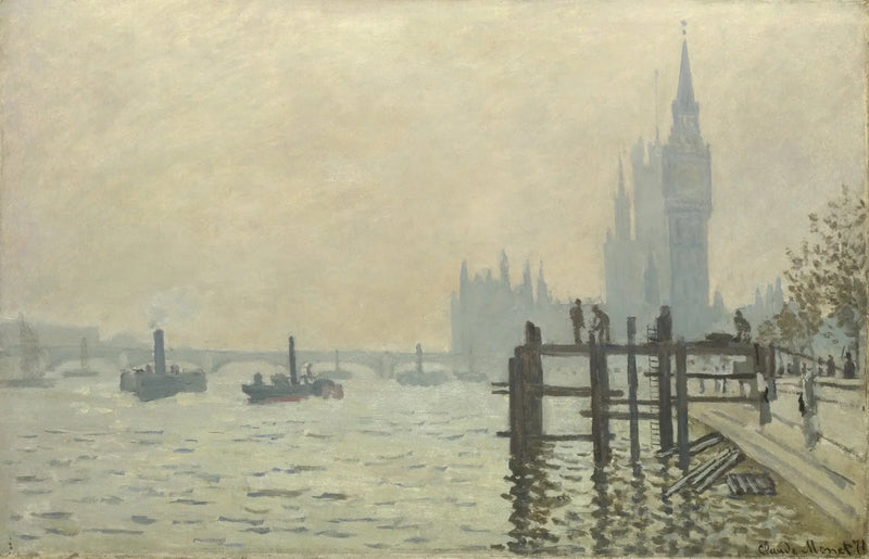 Tammi ja parlamentti - Claude Monet