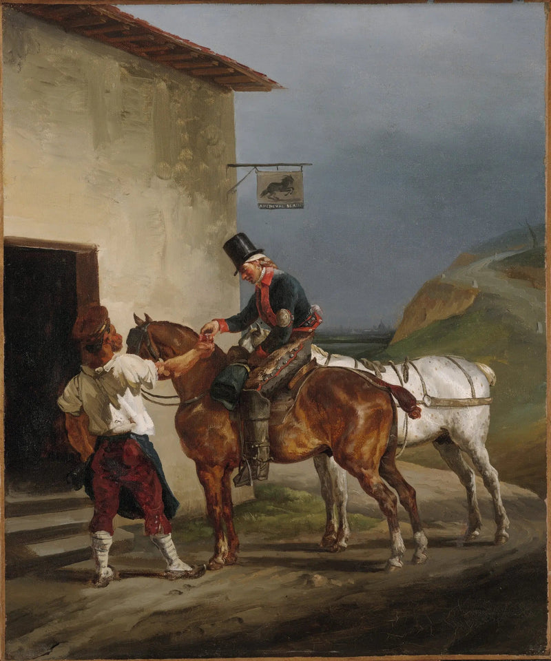 Valkoisen hevosen tavernassa - Théodore Géricault