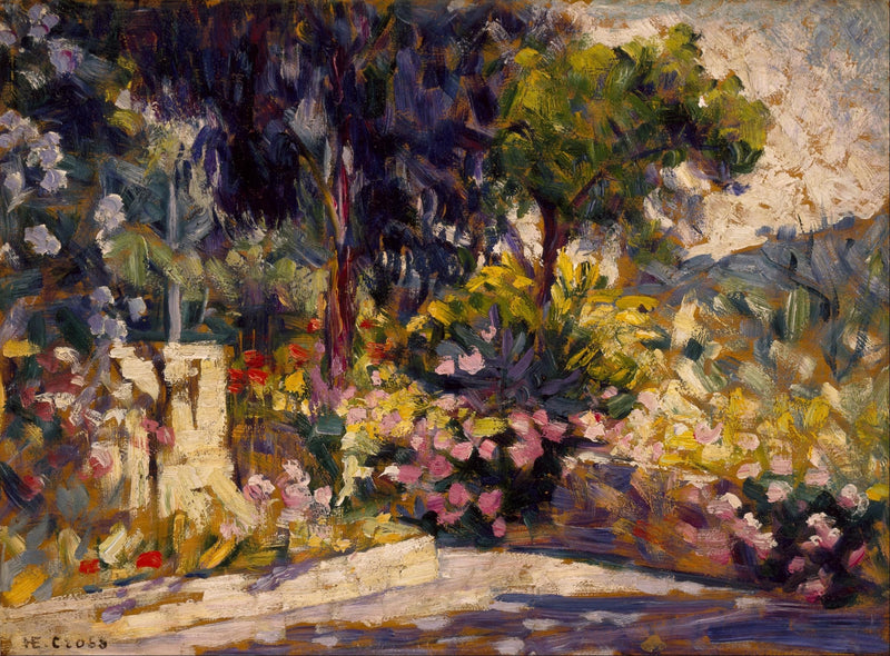 Kukkainen terassi - Henri-Edmond Cross