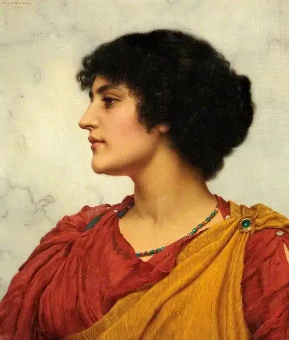 Italialaisen tytön pää - John William Godward
