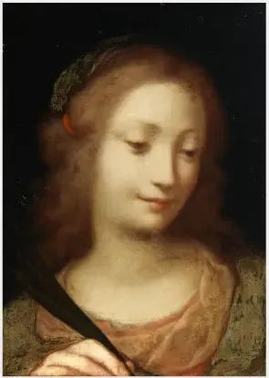 Pyhän Katariinan marttyyrin pää - Antonio da Correggio