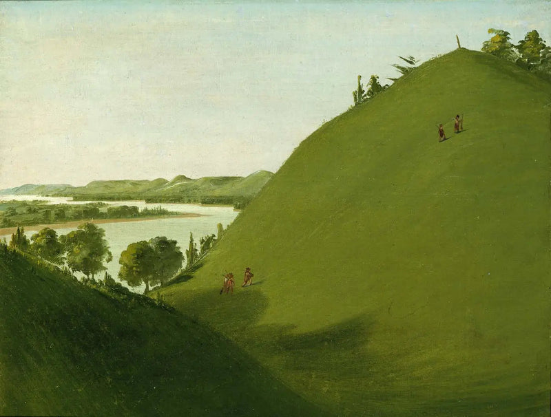 Floydin hauta, jossa Lewis ja Clark hautasivat sergeant Floydin vuonna 1804 - George Catlin