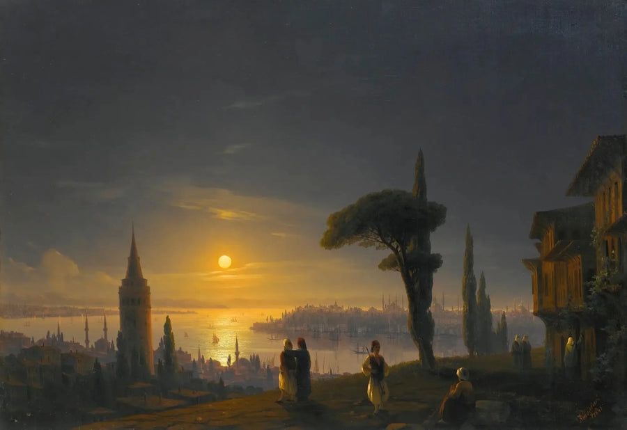 Galata-torni kuutamossa - Ivan Aïvazovski