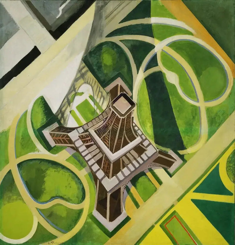 Eiffel-torni ja Champ-de-Marsin puutarhat - Robert Delaunay