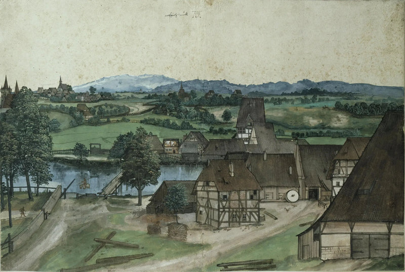 Tréfilerie Pegnitzissä, lähellä Nürnbergia - Albrecht Dürer