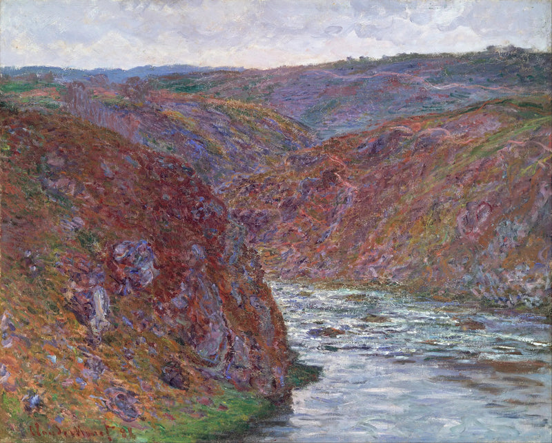 Creuse-laakso (harmaa päivä) - Claude Monet