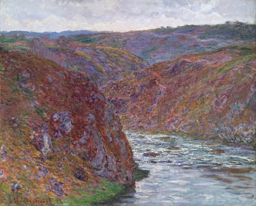 Creuse-laakso (harmaa päivä) - Claude Monet