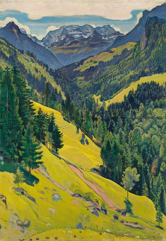 Kienin laakso ja Blüemlisalp-massiivi - Ferdinand Hodler