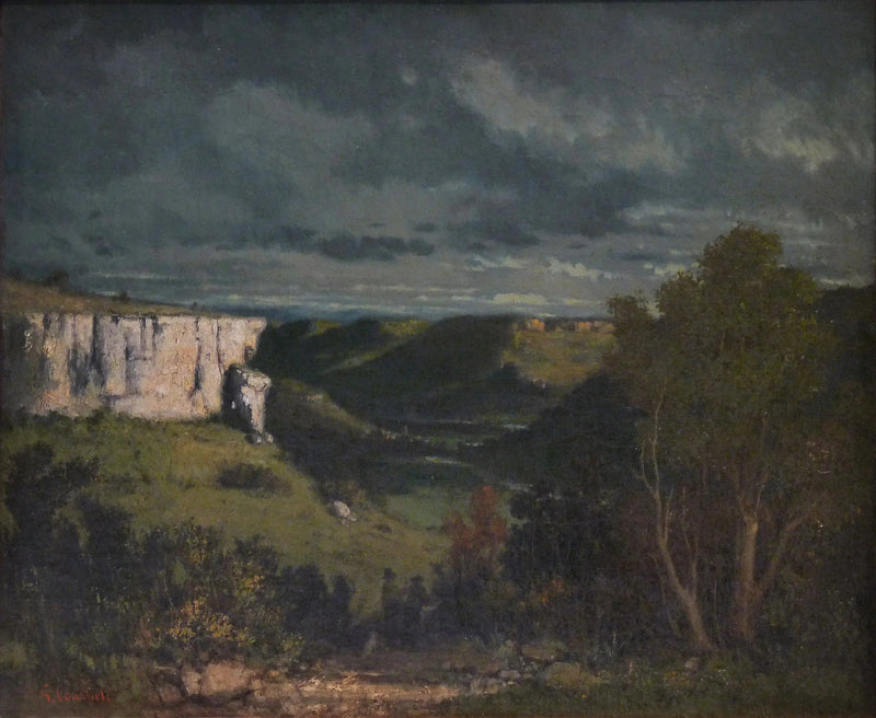 Louen laakso, ukkosen aika - Gustave Courbet