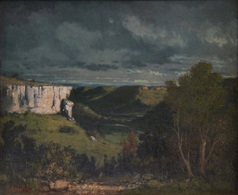 Louen laakso, ukkosen aika - Gustave Courbet