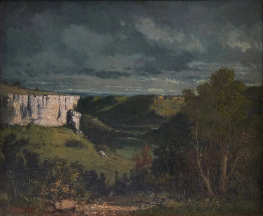 Louen laakso, ukkosen aika - Gustave Courbet