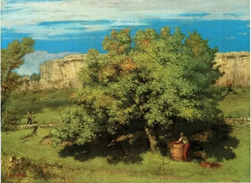Sadonkorjuu Ornansissa, Roche-du-Montin alla - Gustave Courbet