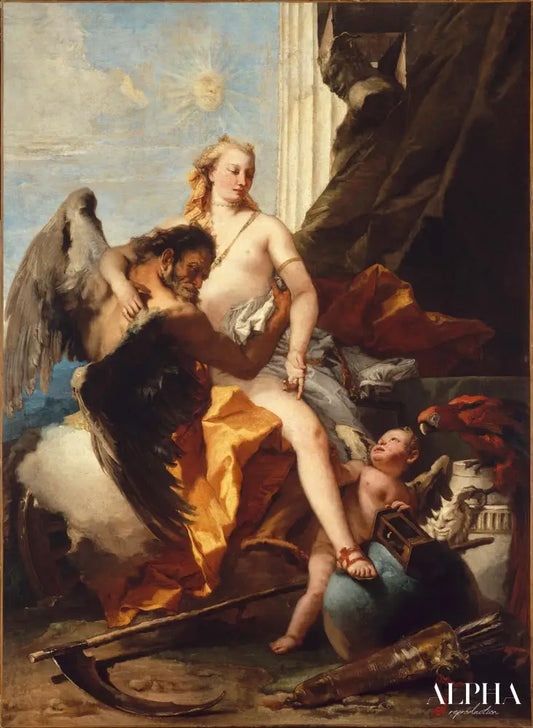 La Vérité dévoilée par le Temps, 1743 - Giambattista Tiepolo - Reproductions de tableaux et peintures haut de gamme