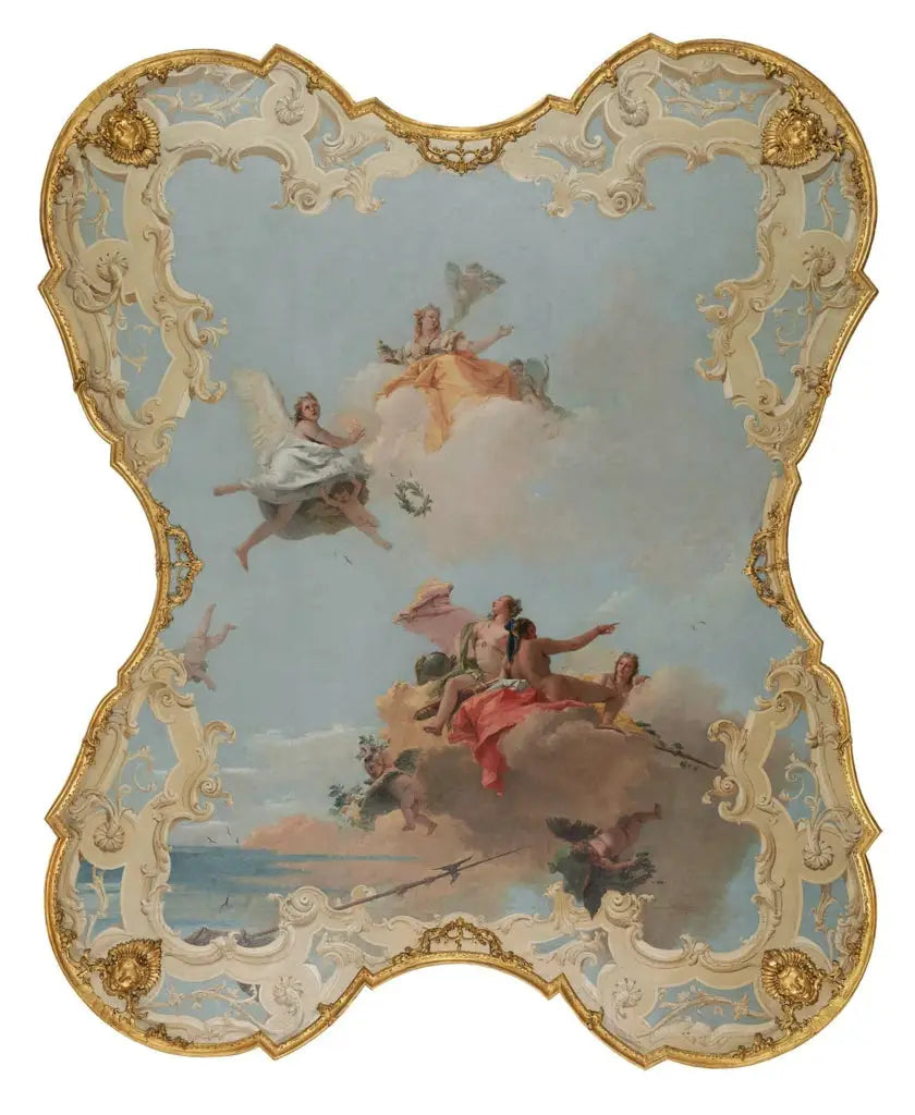 Hyve ja jalousuus kruunaamassa rakkautta - Giovanni Battista Tiepolo