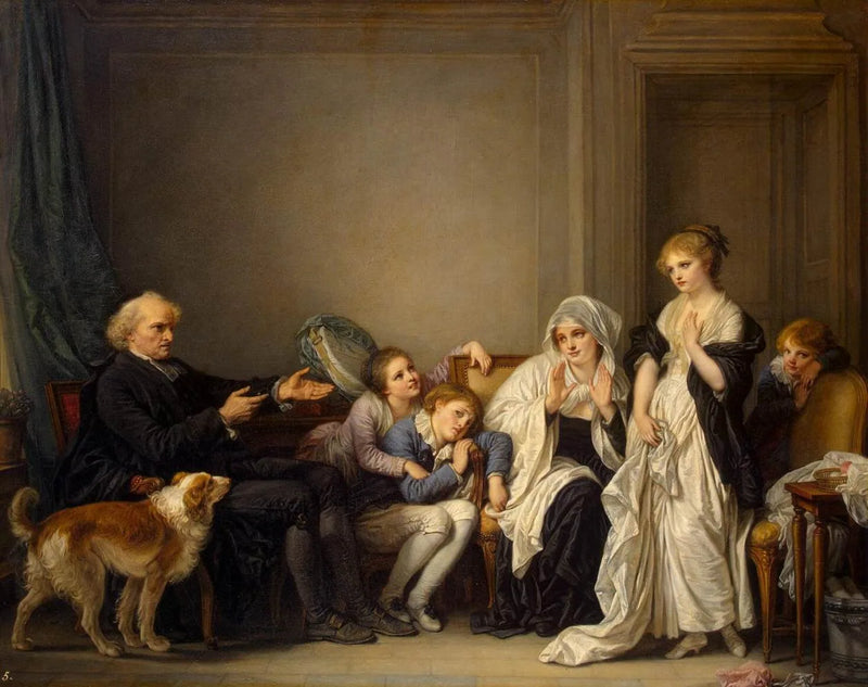 Leski ja hänen pappinsa - Jean-Baptiste Greuze
