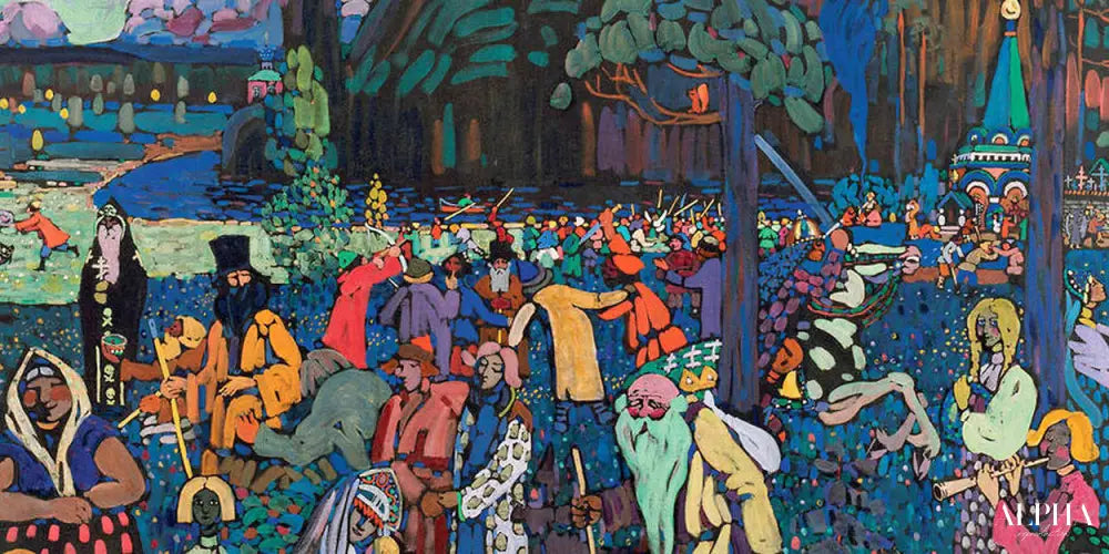 La Vie colorée - Vassily Kandinsky - Reproductions de tableaux et peintures haut de gamme