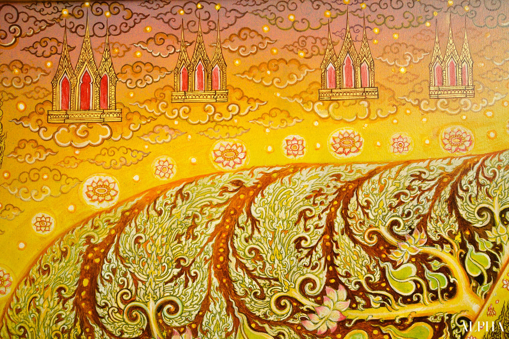 La Vie de Bouddha | 240 x 180 cm Reproductions de tableaux à la peinture à l’huile