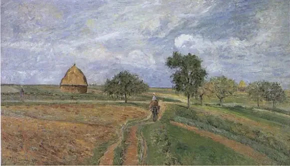 La vieille route d'Ennery à Pontoise - Camille Pissarro image 1 copie peinte à la main à l’huile