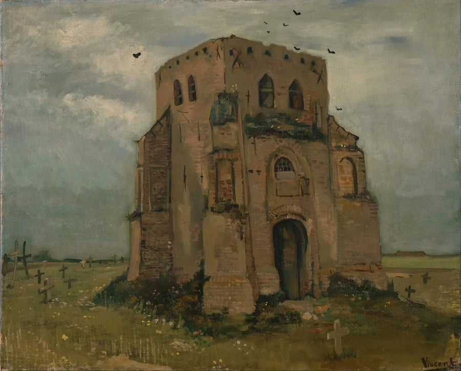 Vanha hautausmaatorni Nuenenissa - Vincent van Gogh