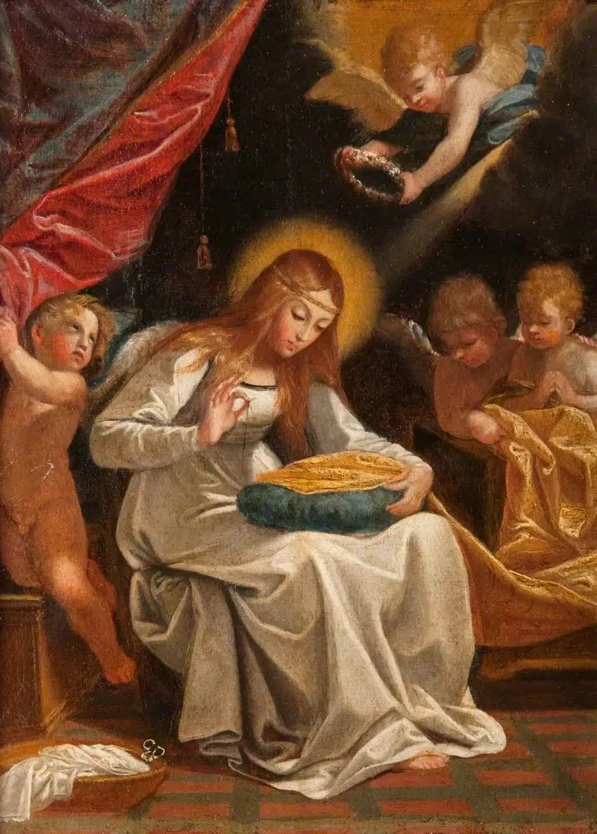 Neitsyt neulomassa - Guido Reni