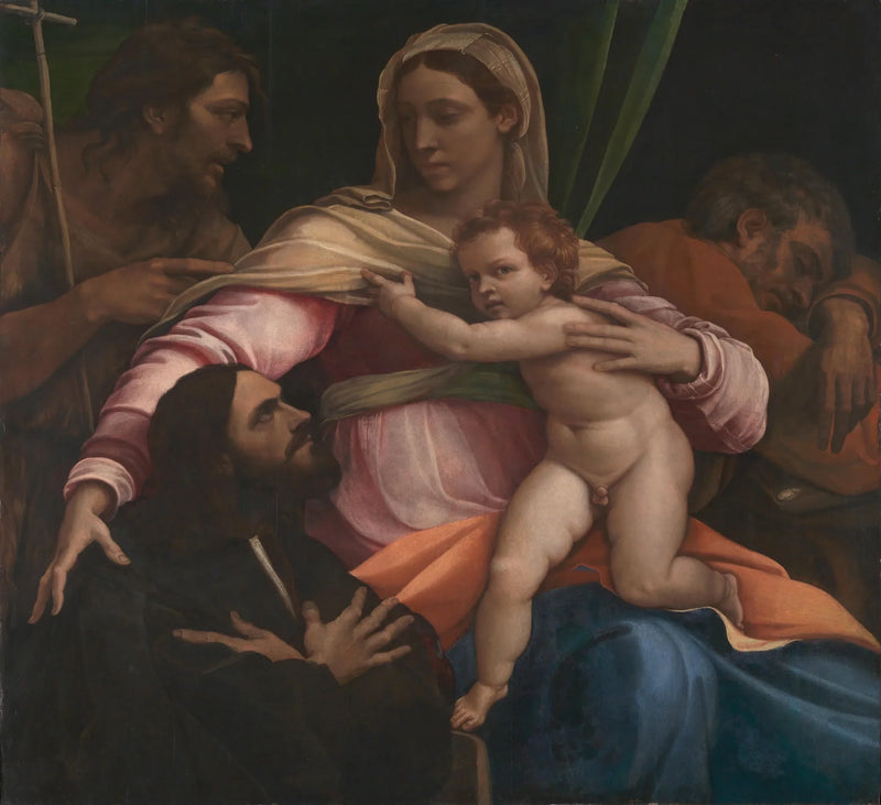 Neitsyt ja lapsi pyhien ja lahjoittajan kanssa - Sebastiano del Piombo