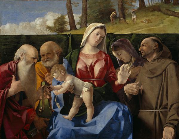Neitsyt ja lapsi pyhien kanssa - Lorenzo Lotto