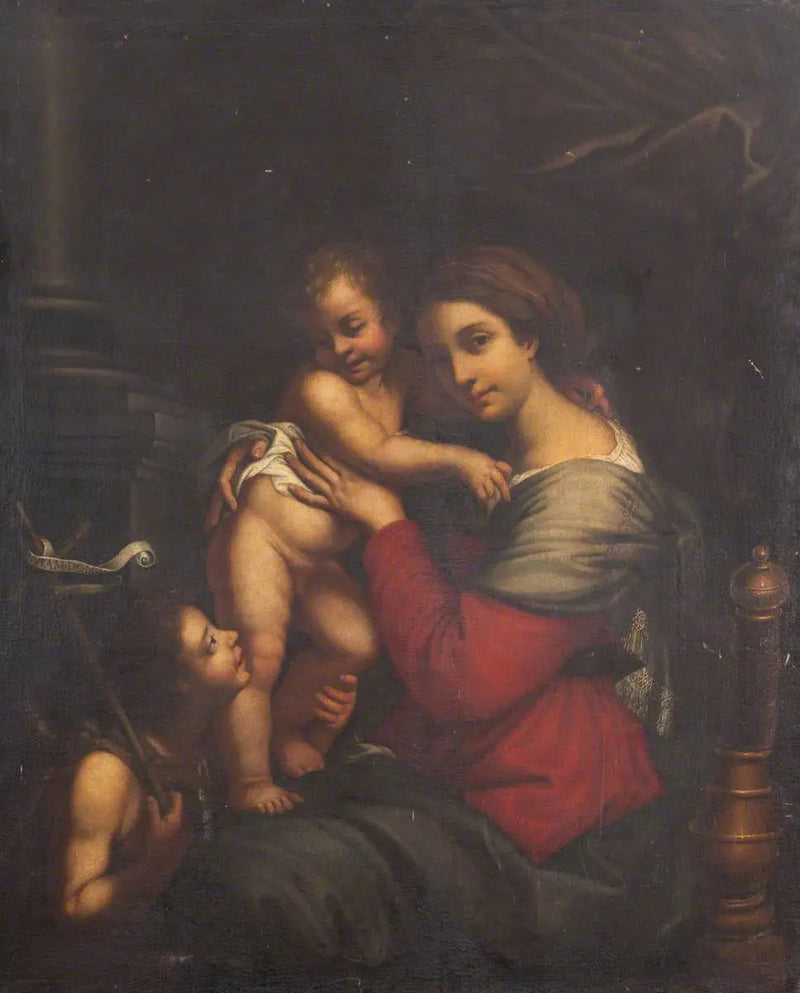 Neitsyt ja lapsi, nuoren pyhän Johannes Kastajan kanssa - Pierre Mignard