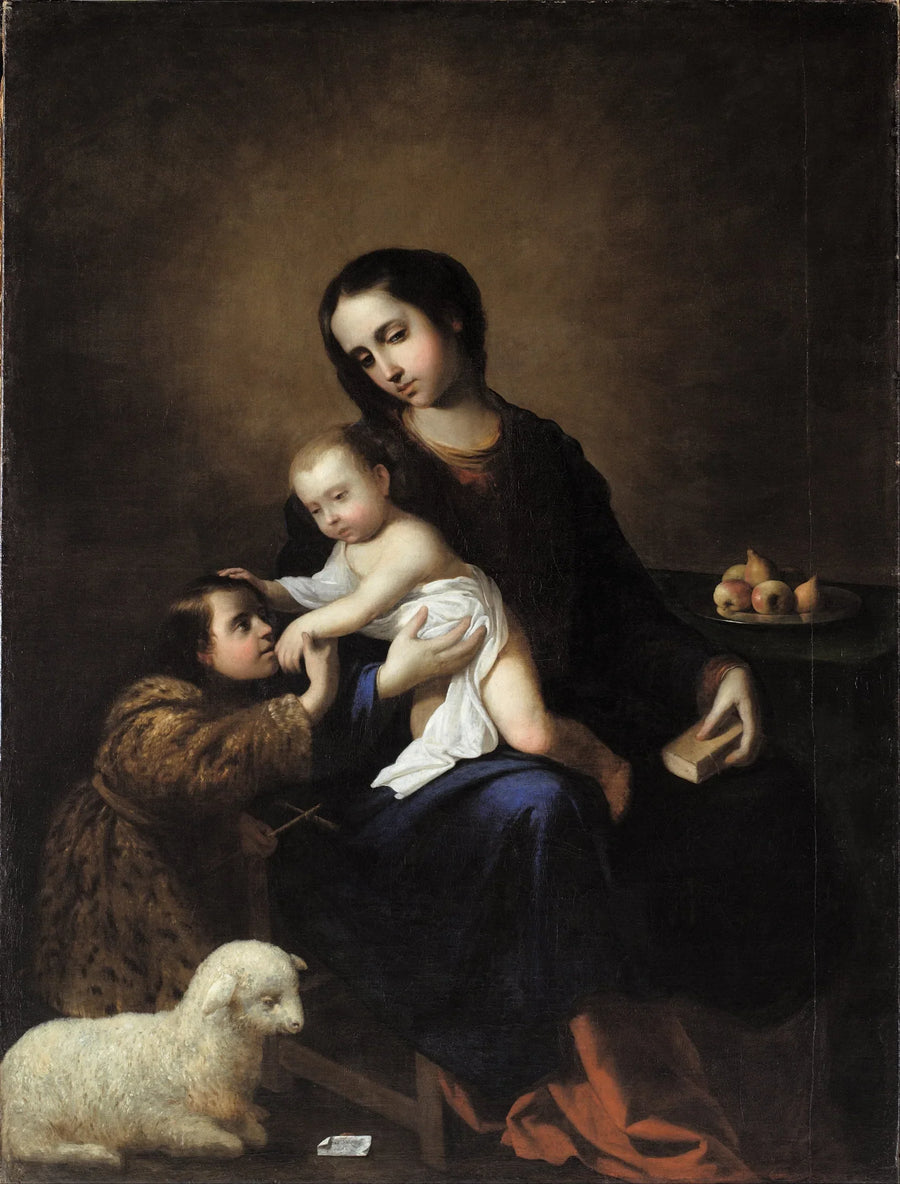Neitsyt ja lapsi pyhän Johannes Kastajan kanssa - Francisco de Zurbarán