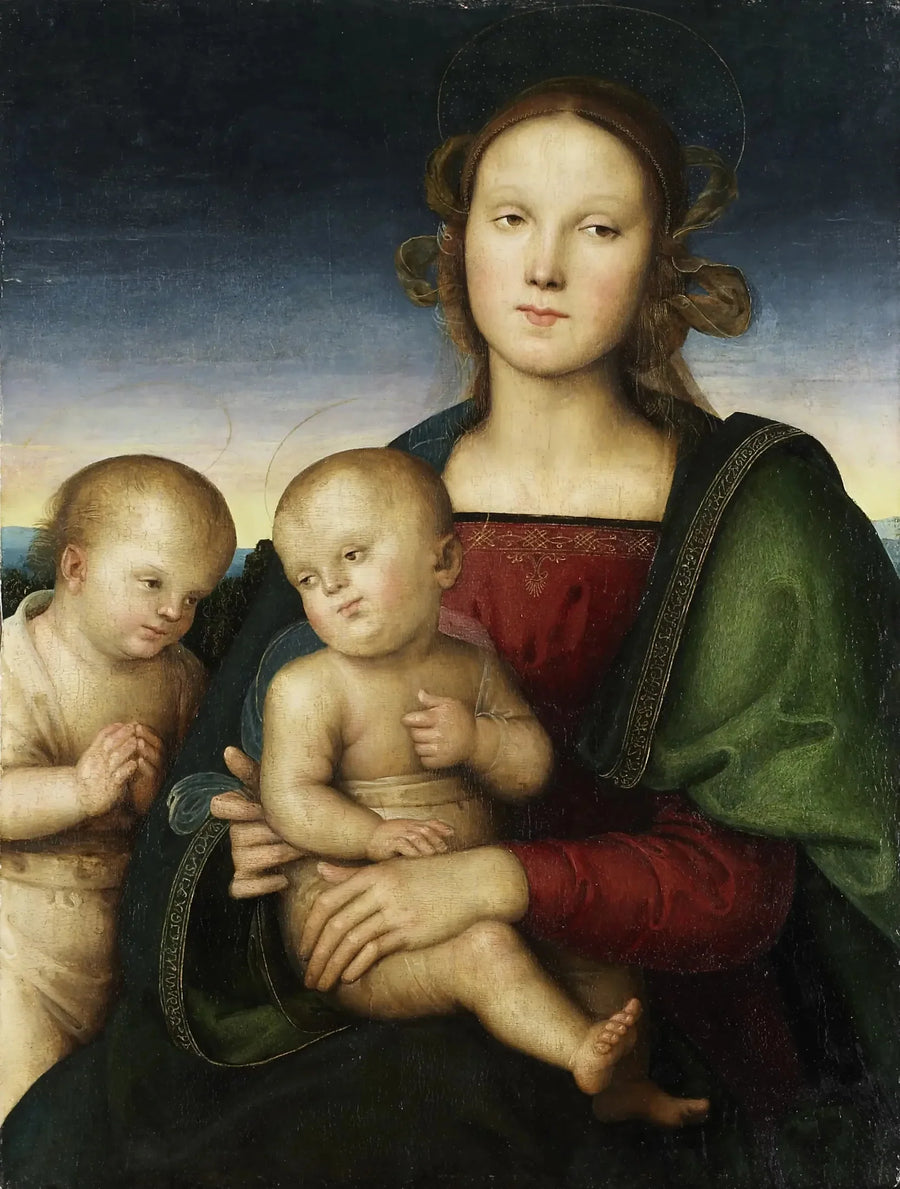Neitsyt ja lapsi Pyhän Johanneksen kanssa - Pietro Perugino