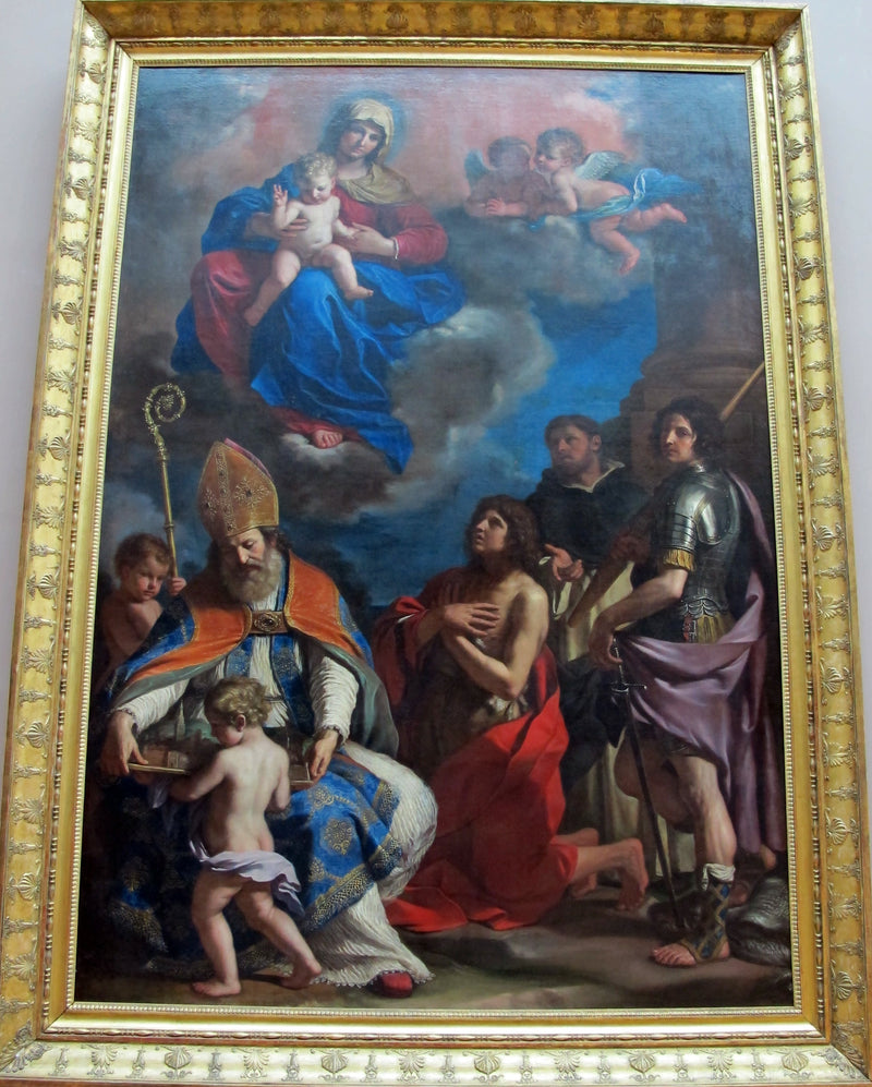Neitsyt ja lapsi Kristuksen kanssa neljän pyhimyksen kanssa - Guercino