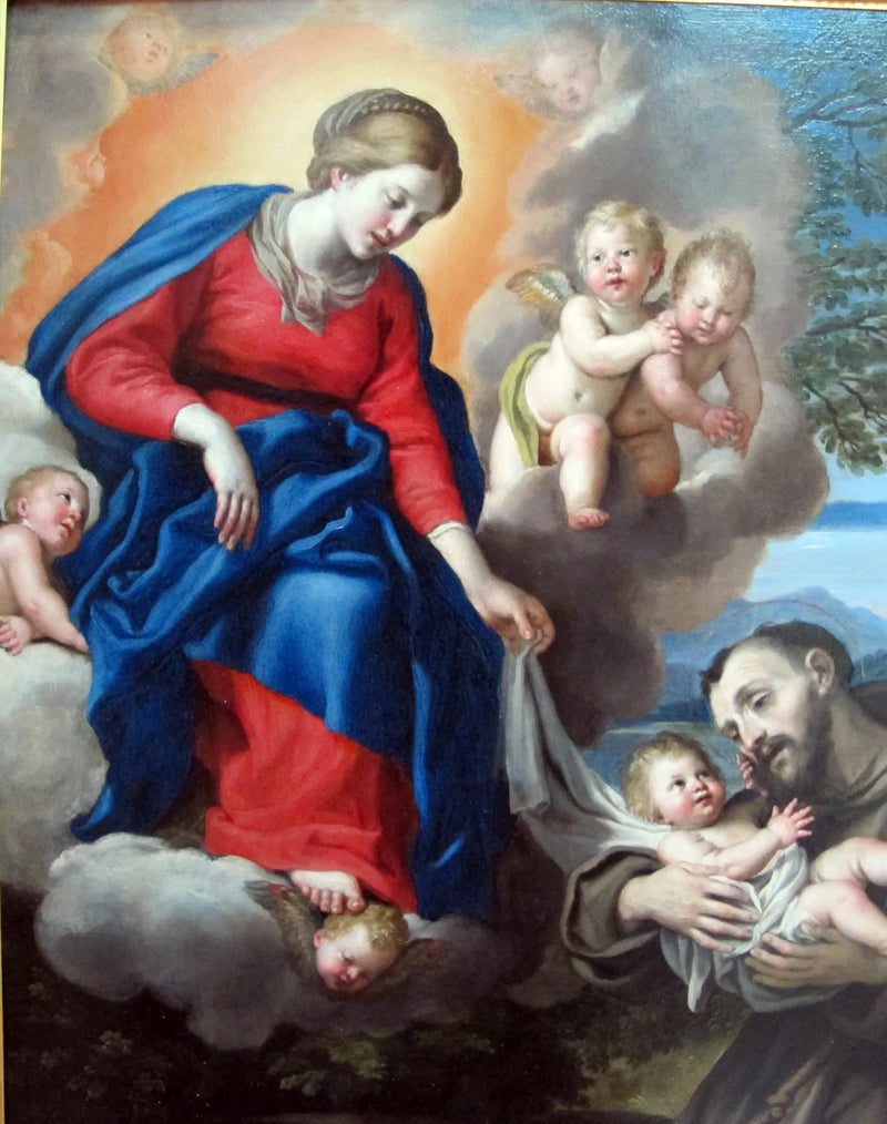 Neitsyt ja lapsi pyhimys Franciscuksen kanssa - Domenichino
