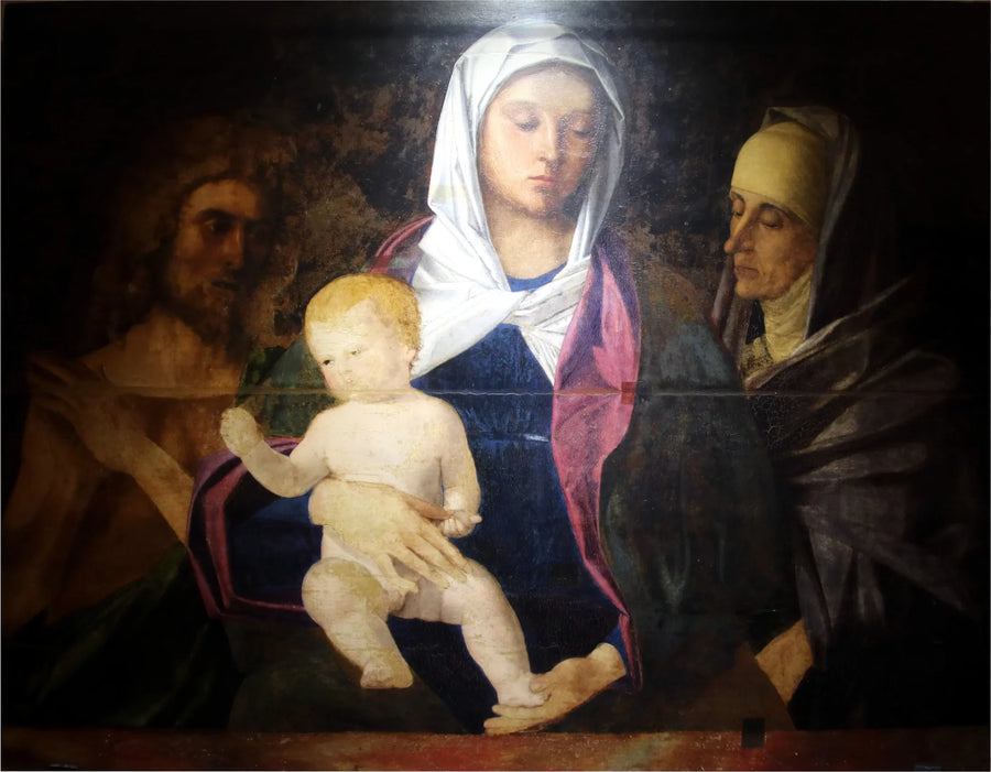 Neitsyt ja lapsi pyhimys Johannes Kastaja ja pyhä Anne - Giovanni Bellini